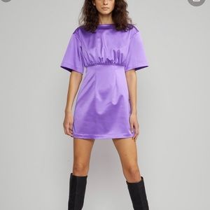 Cynthia Rowley rush stretch satin mini dress